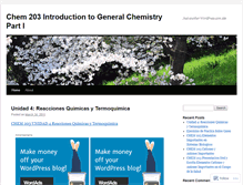 Tablet Screenshot of chem203.wordpress.com