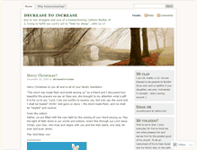 Tablet Screenshot of decreasetoincrease.wordpress.com
