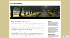 Desktop Screenshot of closetohisheart.wordpress.com