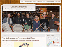 Tablet Screenshot of communityforkliftthriftstore.wordpress.com