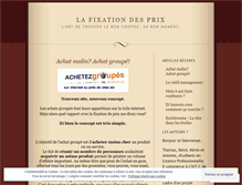 Tablet Screenshot of lafixationdesprix.wordpress.com