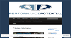 Desktop Screenshot of performancepotential.wordpress.com