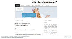 Desktop Screenshot of mayibeofassistance.wordpress.com