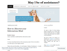 Tablet Screenshot of mayibeofassistance.wordpress.com