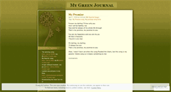 Desktop Screenshot of mygreenjournal.wordpress.com