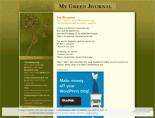 Tablet Screenshot of mygreenjournal.wordpress.com