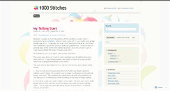 Desktop Screenshot of 1000stitches.wordpress.com