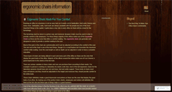 Desktop Screenshot of ergonomicchairs2.wordpress.com