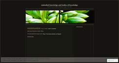 Desktop Screenshot of embodiedknowledge.wordpress.com