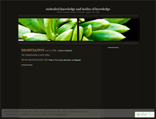 Tablet Screenshot of embodiedknowledge.wordpress.com