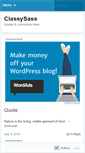 Mobile Screenshot of classysass.wordpress.com