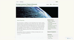 Desktop Screenshot of internationalforum.wordpress.com