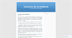 Desktop Screenshot of concursoacreedores.wordpress.com