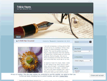 Tablet Screenshot of feliciahayes.wordpress.com