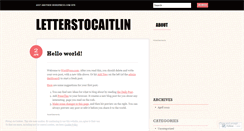 Desktop Screenshot of letterstocaitlin.wordpress.com