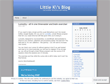 Tablet Screenshot of littlek.wordpress.com