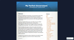 Desktop Screenshot of myperfectgovernment.wordpress.com