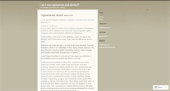 Desktop Screenshot of cephalexinalcohol.wordpress.com