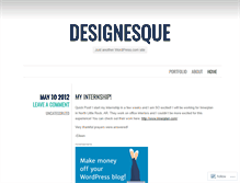 Tablet Screenshot of designesque.wordpress.com