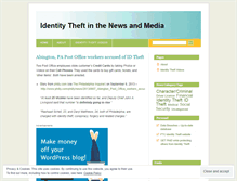 Tablet Screenshot of idtheftnews.wordpress.com