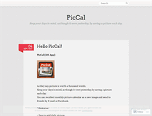 Tablet Screenshot of piccal.wordpress.com