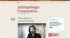 Desktop Screenshot of antropologiacorporativa.wordpress.com