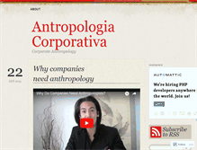 Tablet Screenshot of antropologiacorporativa.wordpress.com