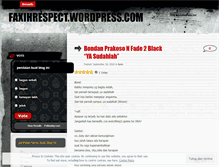 Tablet Screenshot of faxihrespect.wordpress.com