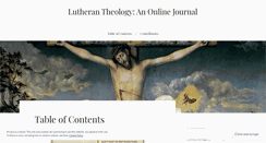 Desktop Screenshot of lutherantheology.wordpress.com