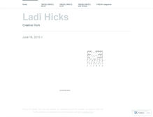 Tablet Screenshot of ladihicks.wordpress.com