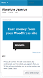 Mobile Screenshot of absolutejeanius.wordpress.com