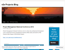 Tablet Screenshot of e2eproject.wordpress.com