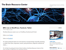 Tablet Screenshot of brainresourcecenter.wordpress.com
