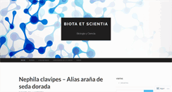 Desktop Screenshot of biotaetscientia.wordpress.com
