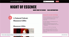 Desktop Screenshot of nightofessence.wordpress.com