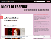 Tablet Screenshot of nightofessence.wordpress.com