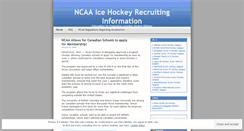 Desktop Screenshot of ncaahockey.wordpress.com