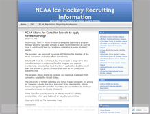 Tablet Screenshot of ncaahockey.wordpress.com