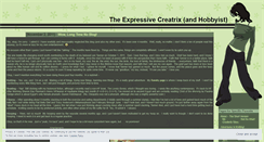 Desktop Screenshot of expressivecreatrix.wordpress.com