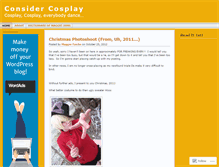 Tablet Screenshot of cosplayconsidered.wordpress.com