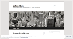 Desktop Screenshot of gattosolitario.wordpress.com