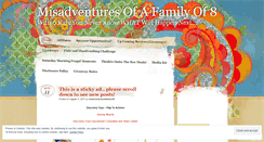 Desktop Screenshot of misadventuresofafamilyof8.wordpress.com