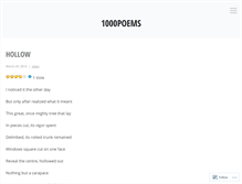 Tablet Screenshot of 1000poems.wordpress.com