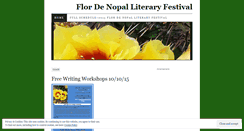 Desktop Screenshot of flordenopalliteraryfestival.wordpress.com