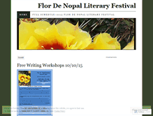 Tablet Screenshot of flordenopalliteraryfestival.wordpress.com