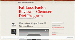 Desktop Screenshot of fatlossfact.wordpress.com