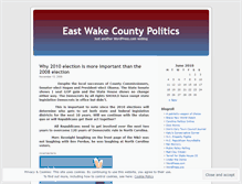 Tablet Screenshot of eastwakecountypolitics.wordpress.com