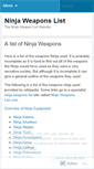 Mobile Screenshot of ninjaweaponslist.wordpress.com
