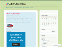 Tablet Screenshot of cutiecollections.wordpress.com