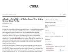 Tablet Screenshot of cssanalytics.wordpress.com